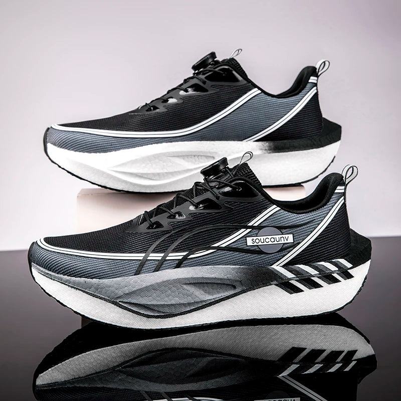 Professionella löparskor med kolfiber – Lätta, halkfria, marathon & fitness, storlek 32–45, 5 färger
