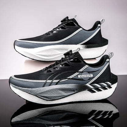 Professionella löparskor med kolfiber – Lätta, halkfria, marathon & fitness, storlek 32–45, 5 färger
