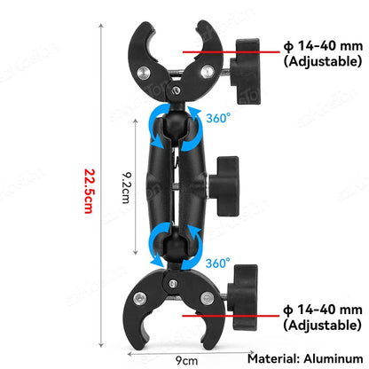 For Insta 360 X5 X4 X3 GO 3S Motorcycle Bicycle Clip Bracket for GoPro 13 12 11 DJI Action 6 Bike Selfie Stick Camera Accessory
