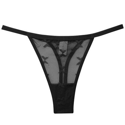 2PCS/Set Mesh G-String Women's Panties Transparent Underwear Women Seamless Thong Female Underpants Intimates Lingerie S-XL