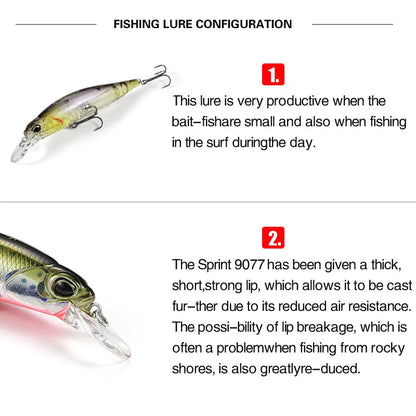 Minnow Fishing Lure Wobbler Rozante 77SP Long Cast Hover Swaying Lure Jerkbait Artificial Bait Culter 77mm/63mm Alburnus Bait
