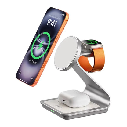 Bonola Magnetic 3 in 1 Wireless Charger for iPhone 17/16/15/13/14/12 30W Wireless Charging Station for Apple Watch/AirPods Pro