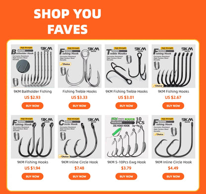 9KM Red Octopus Hook Fishing Extra Strong Versatile Fishing Hook Live Bait Hook for Saltwater