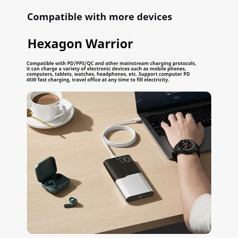 100% Original OnePlus 12000mAh SUPERVOOC Power Bank 100W Fast Charging Portable High Capacity Lightweight Mobile Phone Charger
