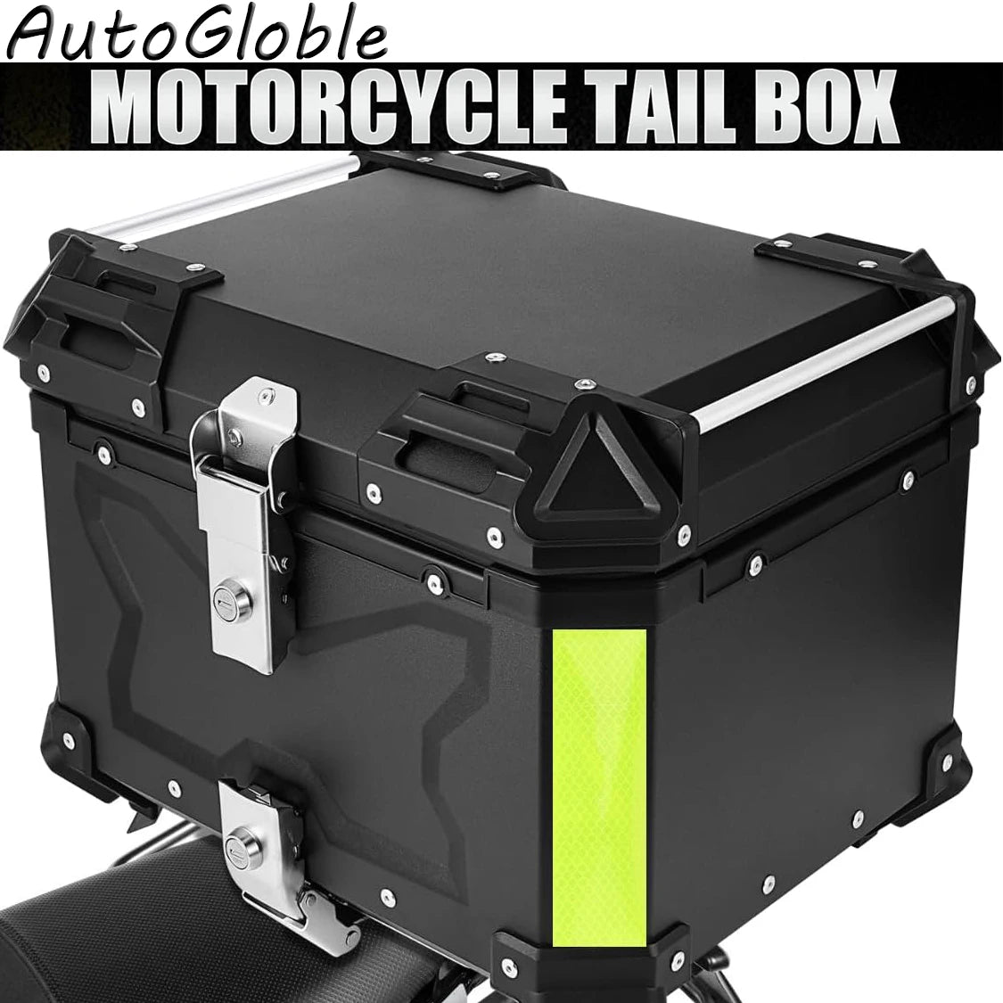Motorcykeltoppbox i aluminium med vattentät utförande
