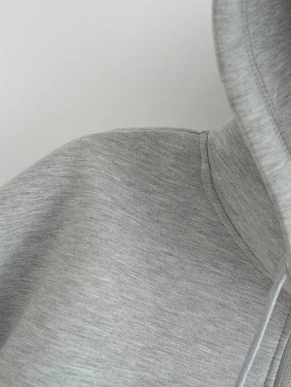 HH Autumn Winter Women's Zipper Hoodie Coat High Street Double Pockets Oversize Jakcet Loose Sweatshirts Outerwear Top