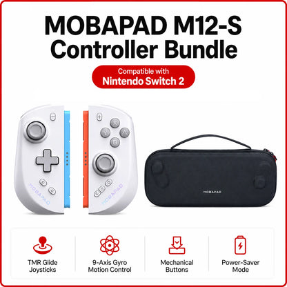 MOBAPAD M12 S Gaming Controller for Switch 2 with TMR Sticks, Mechanical Buttons, 9-Axis Gyro Motion Control, Power-Saver Mode