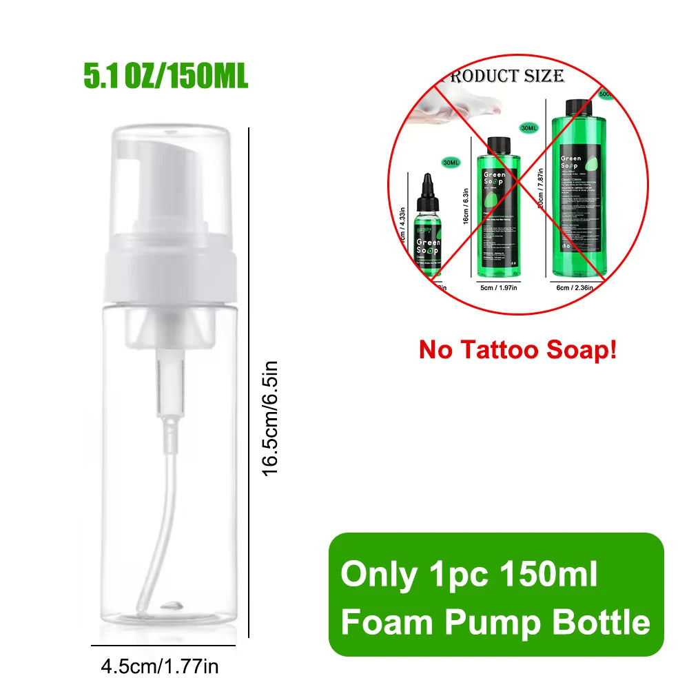 Ultra Concentrated Green Soap Tattoo Foaming Bottle – Tattoo Supplies for Tattoos, Piercings, Skin and Equipment Cleaning