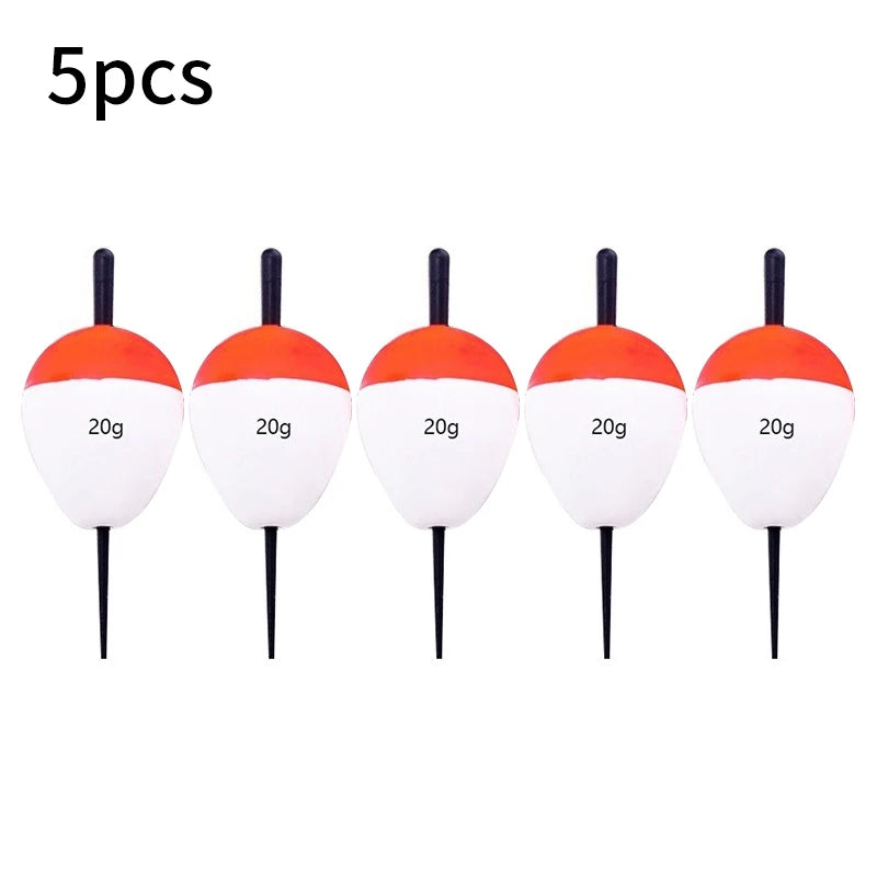 5pcs Foam Fishing Floats EVA Fish Floats Bait Fishing Buoys 2g/3g/5g/10g/15g/ 20g/35g/40g/60g Buoy Flotador Fishing Accessories