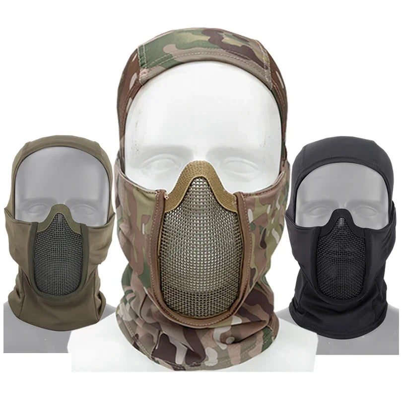 Taktisk Helmask med Stålnätsmask för Airsoft och Paintball