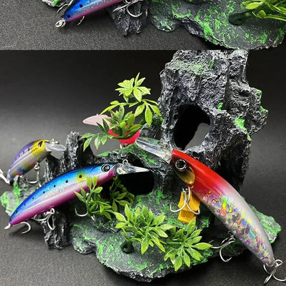 Floating Minnow Fishing Lures 110MM 20g Sea Ocean Beach Fishing Artificial Hard Bait Fishing Tackle for Bass Pike Perch Pesca