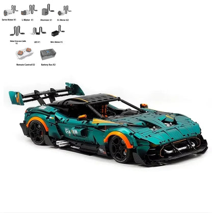 Barweer 10647 sportbil – byggsats 1:8 med eller utan motor, utan kartong