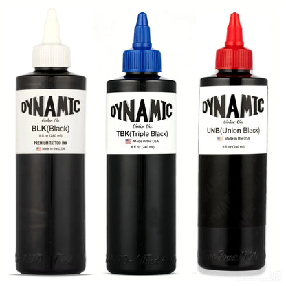 Black Tattoo Ink, 8 oz - Reach Compliant Safe Tattoo Ink for European Regulations - Superior Black Tattoo Ink, Made in USA