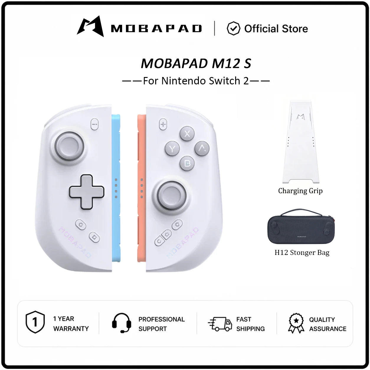 MOBAPAD M12 HD / M12 S Joypad for Nintendo Switch 2 with TMR Joystick HD Vibration Mechanical Buttons Remap Macro Gamepad
