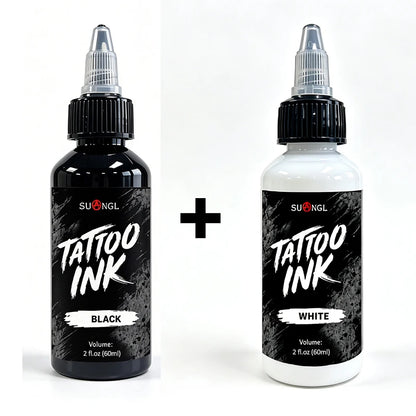 SUANGL Tattoo Ink White 60ml Colorant Black White Tattoo Ink High Quality Professional Tattoo Supplies