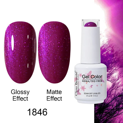 Clou Beaute Gel Nail Polish Neon Brown Royal Blue Red Green Pastal Nude Nail Art Varnishes Gel Lacquer Top Coat UV Gel Nail