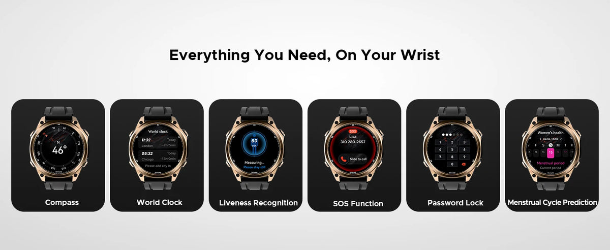 DOOGEE Anywise W1 AI Smart Watch GPS 1.43" AMOLED Display 24Hrs Health Monitoring 5ATM Water Resistance Waterproof Sport Watch