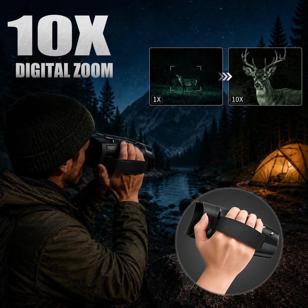 INSKAM digital nattkikare med 7-läges IR och 10× digital zoom