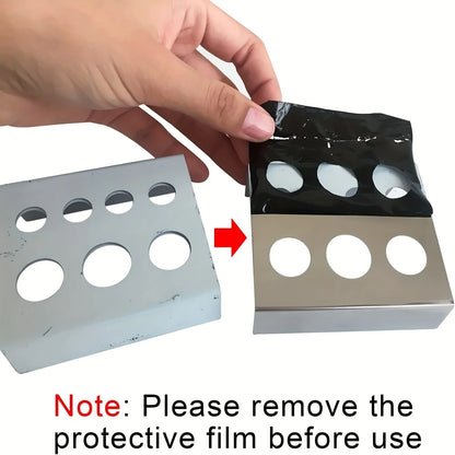 KVM 1Pc Stainless Steel 7 Holes Container Stand Tattoo Ink Pigment Cups Cap Stand Holder Storage Container for Permanent Makeup