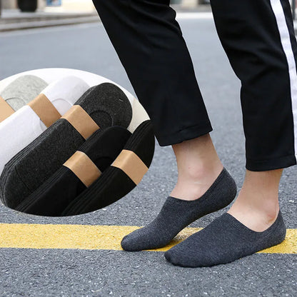 Wholesale 20PCS(10pairs) Pack Male Anti-slip Hidden Foot Socks, Thin Breathable Invisible Liner Socks, Multi Color No Show Socks