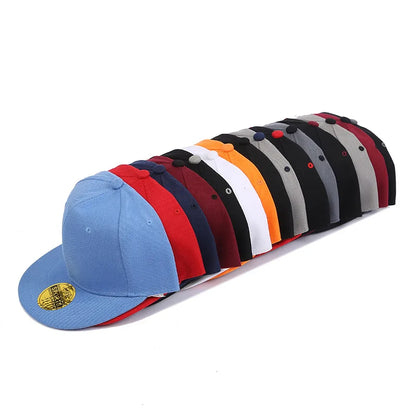 Unisex Cheap Custom Hip hop Flat Trucker Hats For Dance Caps Women Men Solid Color Adjustable Flat Bill Snpback Hat with Logo