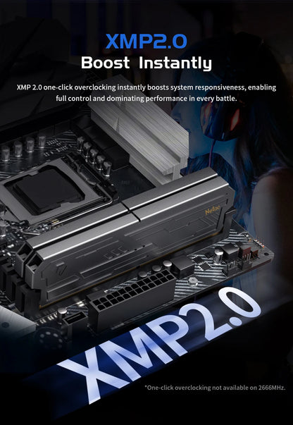 Netac RAM Shadow III DDR4 8Gx2 16Gx2 Memory RAM 3200MHz 3600MHz High-quality ICS DDR5 4800MHz Dual Channel XMP2.0 Freeshipping