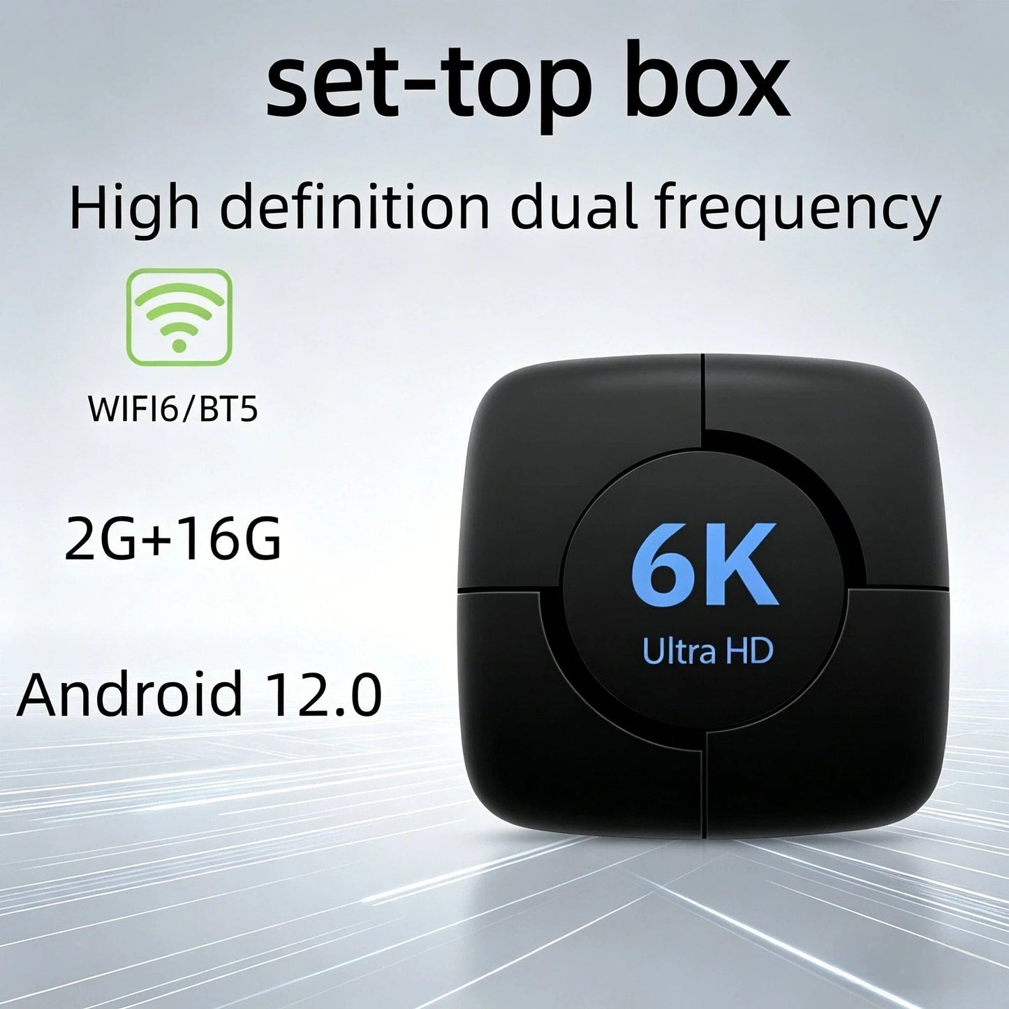 6K Android 10.0 TV BOX 4GB RAM 64GB ROM H616 Quad Core 2.4G/5G Wifi 6K Media Player Set Top Box