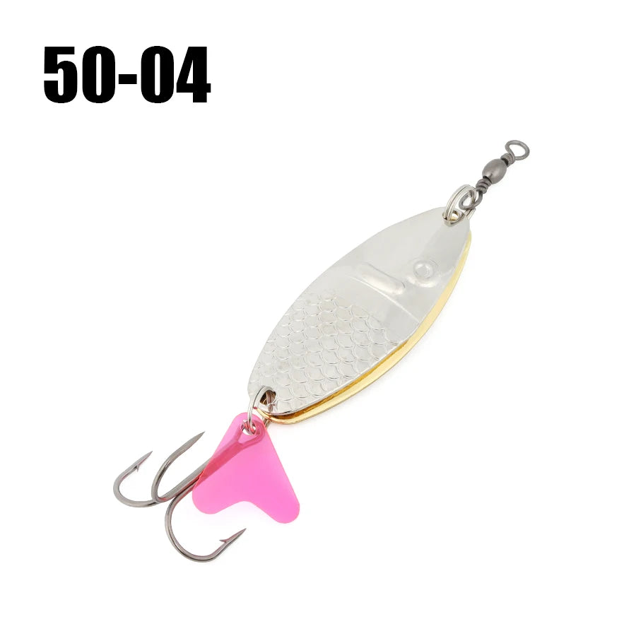 W.P.E Fishing Lure JIG Double Artificial Bait 8 Grams With Connector Three-anchor hook Metal sequins For fishing