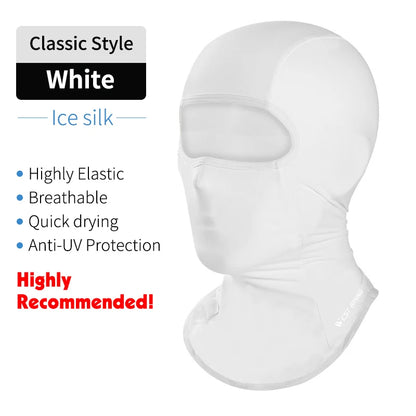 WEST BIKING Cool Men's Hat Summer Anti-UV Full Face Cover Motorcycle Balaclava Ice Silk Breathable Bike Helmet Mask Cycling Caps