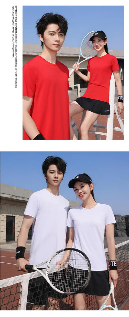 Herr Sport T-Shirt 2026 – Quick Dry Logotryck Brodyr Kortärm O-ringad Andningsbar 8 Färger S–4XL
