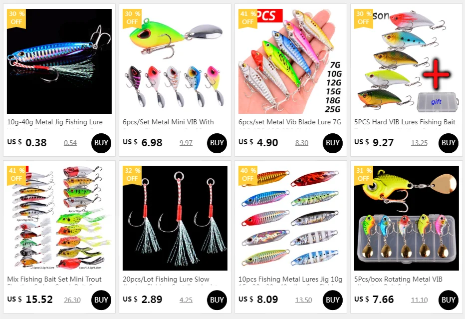 5Pcs/box Rotating Metal VIB Vibration Bait Spinner Spoon Fishing Lures 5g-20g Jigs Trout Winter Fishing Hard Baits Tackle Pesca