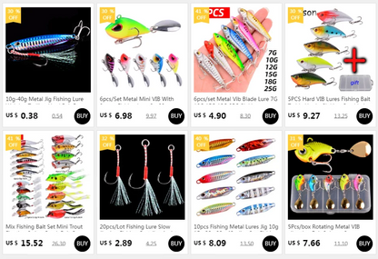 5Pcs/box Rotating Metal VIB Vibration Bait Spinner Spoon Fishing Lures 5g-20g Jigs Trout Winter Fishing Hard Baits Tackle Pesca