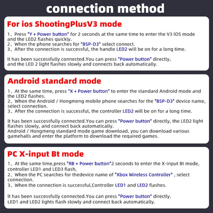D3 Mobile Gamepad Wireless Game Controller for Cell Phone for iphone/Samsung/Android/Switch Stretching Joystick with Turbo Macro