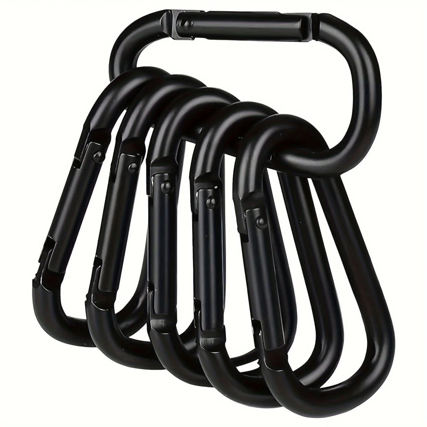 Aluminum Alloy Carabiner D Ring Outdoor Clip Hook 2.3" Spring Snap Clip for Camping Hiking Backpack Keychain Dog Leash DIY Gear