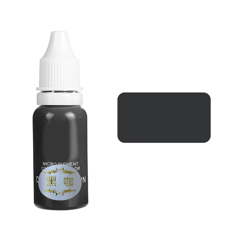 15ml Permanent Makeup Color Natural Eyebrow Dye Plant Tattoo Ink Microblading Pigments For Tattoos Eyebrow Lips Eyelash Set