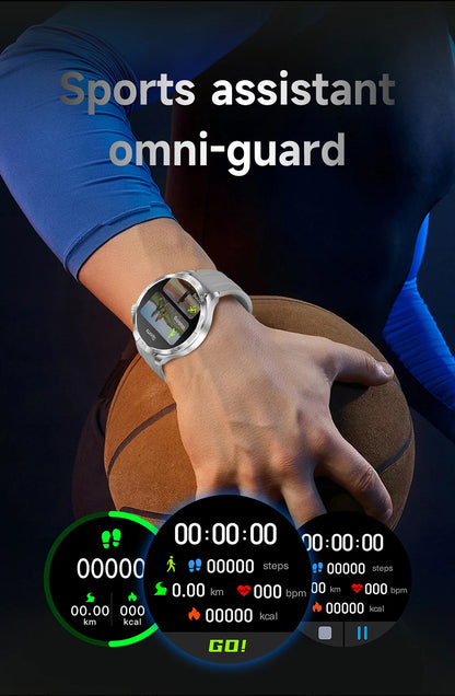 2026 New 1.85 Inch NFC Smart Watch Men Bluetooth Call NFC IP67 Waterproof Heart Rate Monitor Compass Sports Fitness Smartwatch