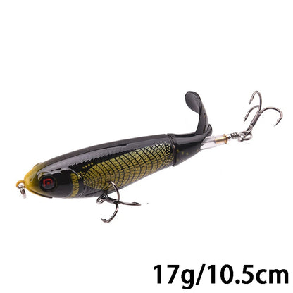 Goture Whopper Popper 10cm/11cm/14cm Topwater FIshing Lure Blowups Pike Baits Rotating Tail Fishing Tackle Crankbait Wobblers