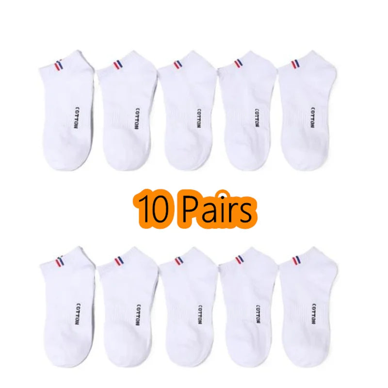 Herr Ankelstrumpor i Bomull 1–50-pack – Andningsbara, Tunna, Sport & Vardag, EU 38–45