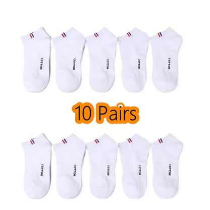 Herr Ankelstrumpor i Bomull 1–50-pack – Andningsbara, Tunna, Sport & Vardag, EU 38–45