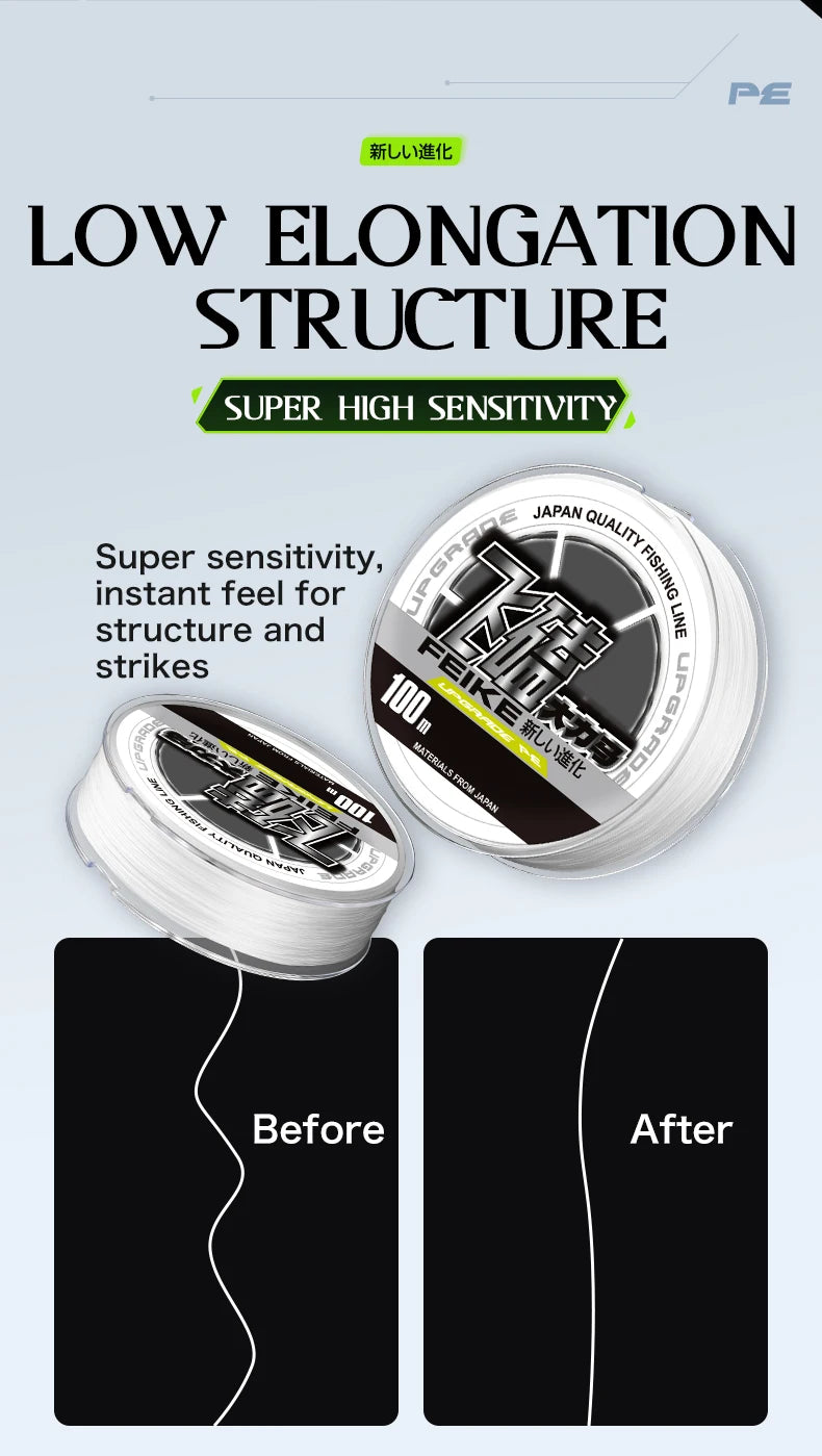 ZUKIBO Super Soft Laser Nano Braid Fishing Line Durable Smooth Multifilament PE Line Low Mermory Extremely Thinner Fishing Wire