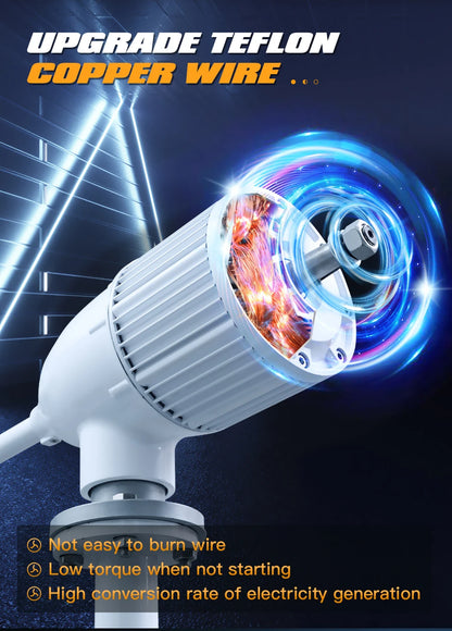 SMARAAD Horisontell Vindturbin 3kW/8kW – Låg Startvindhastighet Hybrid Sol+Vind Off-Grid Batterisystem 12–96V EU-lager Polen CE