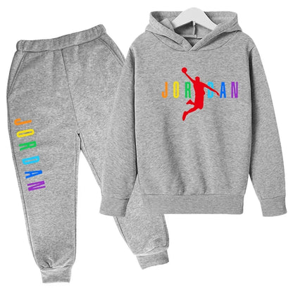 2-13 Years Boys Girls Simple Outfits Children Clothes Autumn Spring 2pcs Hoodie+Pants Letter Print Tracksuits  Kids Casual  Sets