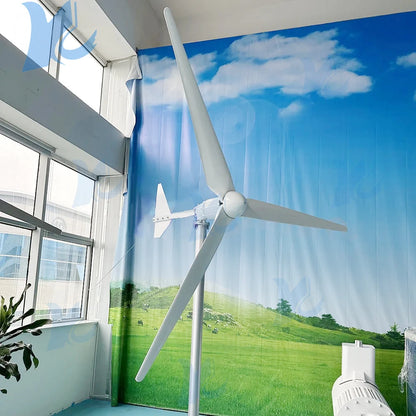 REAL POWER Horisontell Vindturbin 1kW/2kW – Nätansluten Inverter eller MPPT Hybrid Off-Grid Hushåll