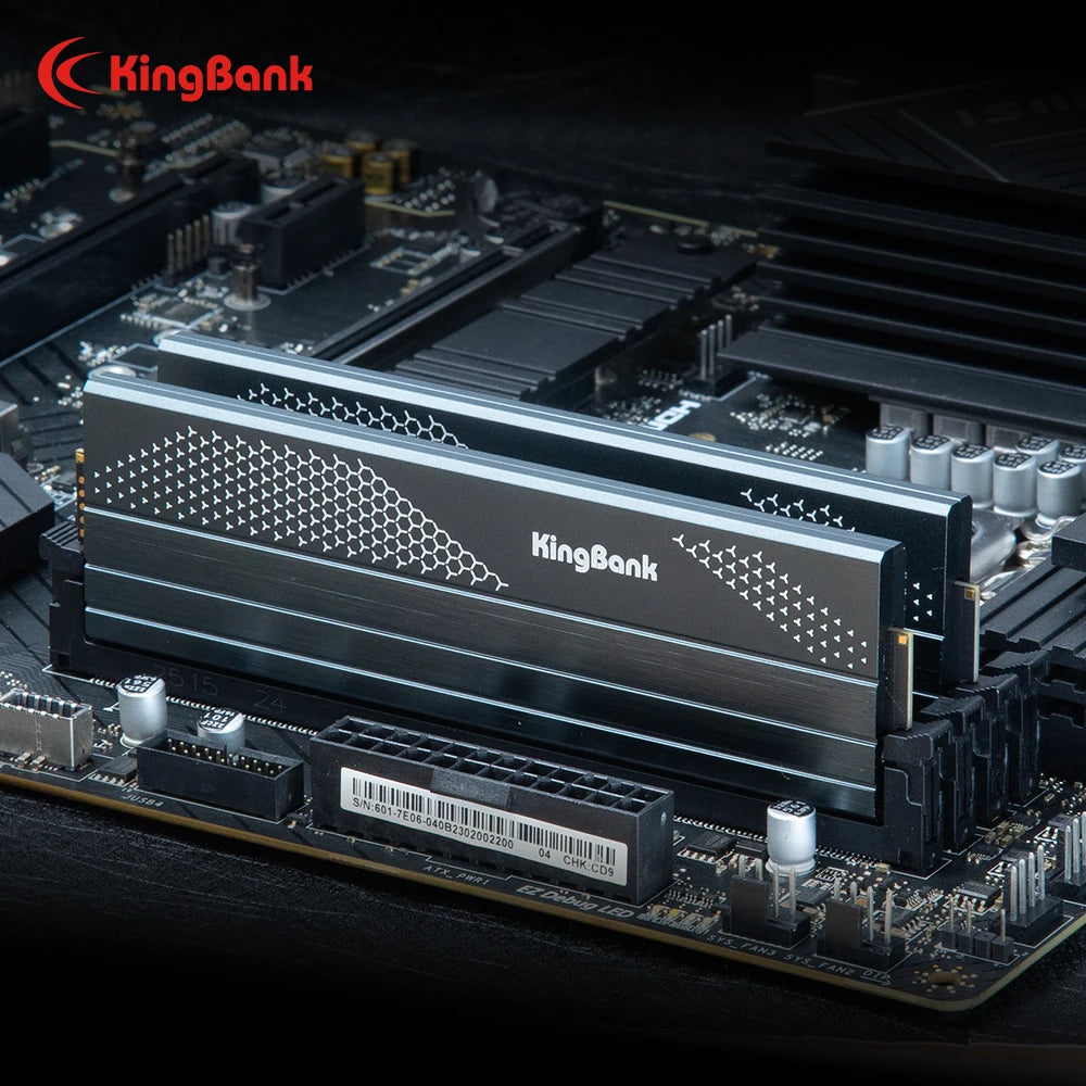 KingBank KFXB Series DDR5 Memory 24GBx2 6800MHz 6000MHz Dual Channel for Gaming And Overclocking with Heatsink Black