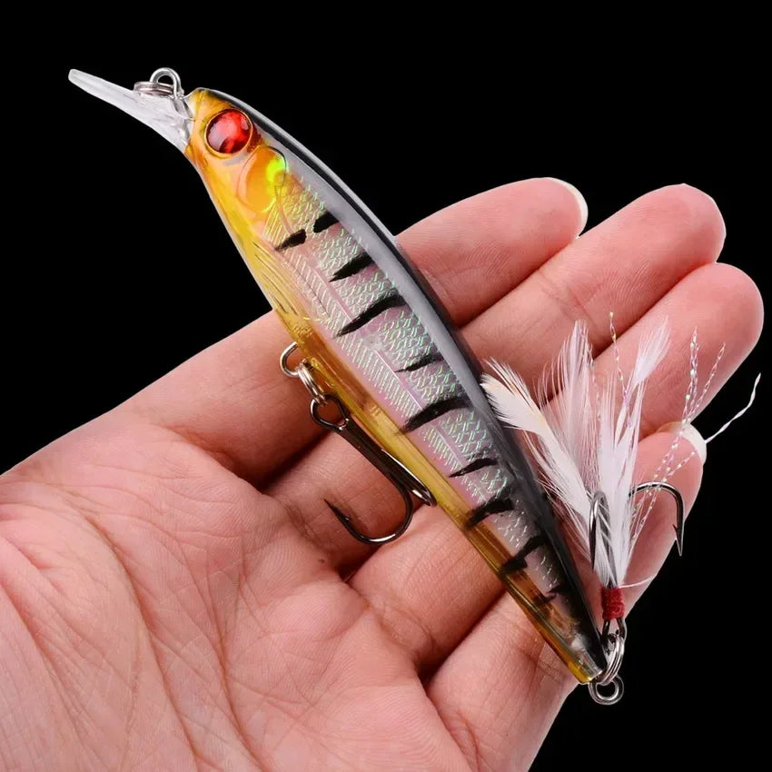 3/5/8PCS Fishing Lures Kit Minnow Popper Baits with Hooks Saltwater Freshwater Trout Bass Salmon Swimbait Fishing Accessories