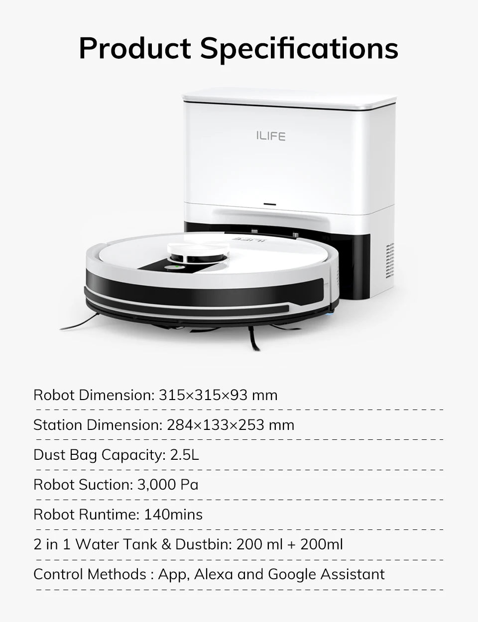 ILIFE A12 Pro Robotdammsugare och Mopp