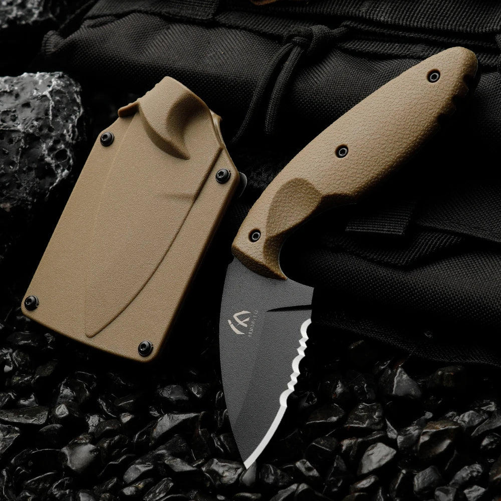 Simple and portable straight knife with sheath storage, anti slip and comfortable handle, outdoor outing, fishing, gardening, mu