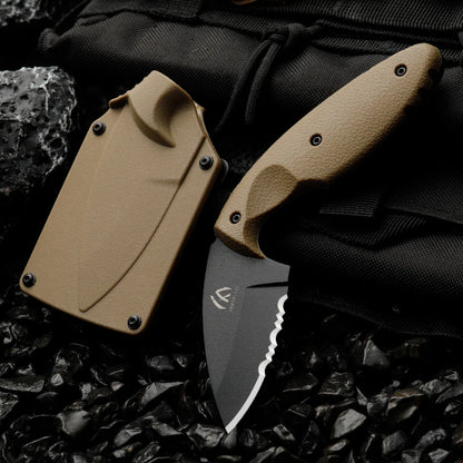 Simple and portable straight knife with sheath storage, anti slip and comfortable handle, outdoor outing, fishing, gardening, mu
