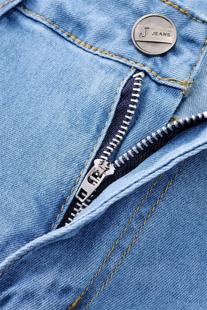 Flare Pants Jeans for Women Vintage Denims Stretch Mid Waist Washed Distressed Pockets Boot Cut 2025 Streetwear Skinny Trousers