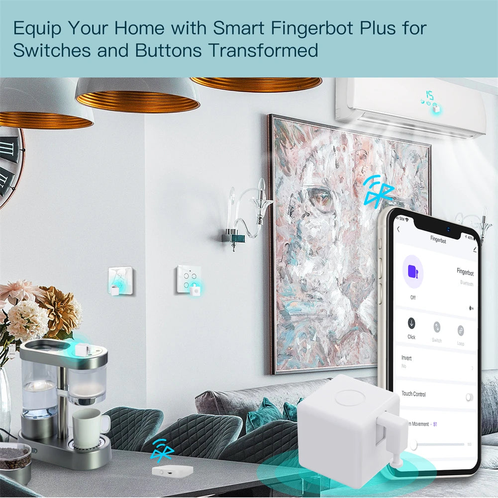 MOES Tuya Smart Bluetooth Fingerbot Strömbrytare Tryckknapp